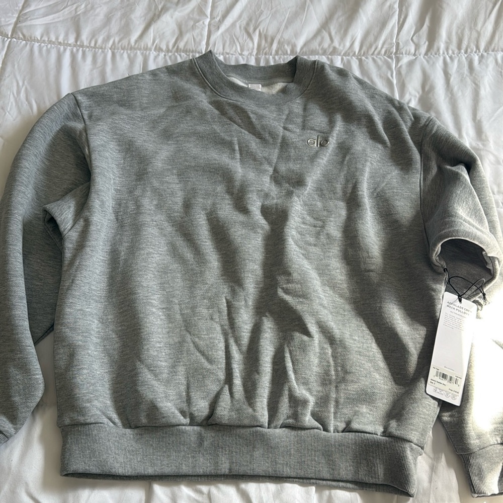 Alo Gray Sweater Small New